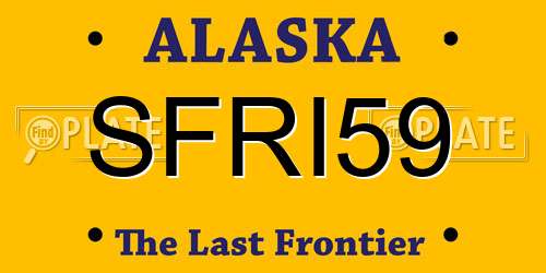 SFRI59 Alaska License Plate