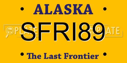 SFRI89 Alaska License Plate
