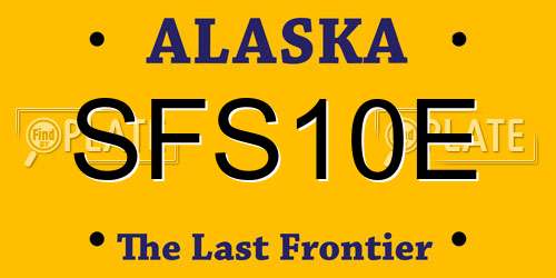SFS10E Alaska License Plate