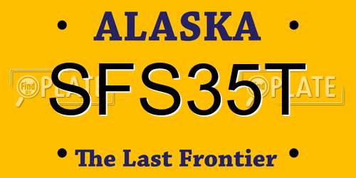 SFS35T Alaska License Plate