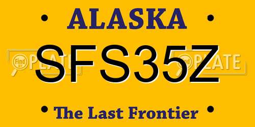 SFS35Z Alaska License Plate