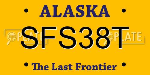 SFS38T Alaska License Plate