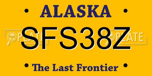 SFS38Z Alaska License Plate