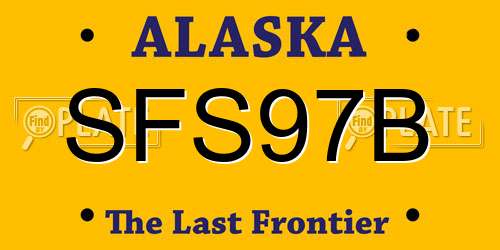 SFS97B Alaska License Plate