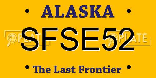 SFSE52 Alaska License Plate