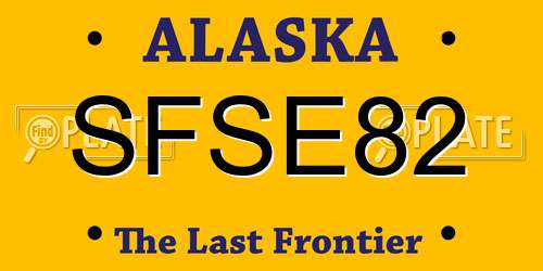 SFSE82 Alaska License Plate