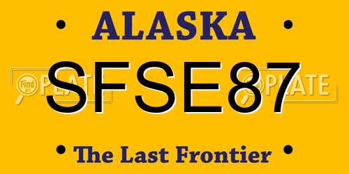 SFSE87 Alaska License Plate