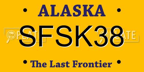 SFSK38 Alaska License Plate