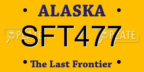 SFT477 Alaska License Plate