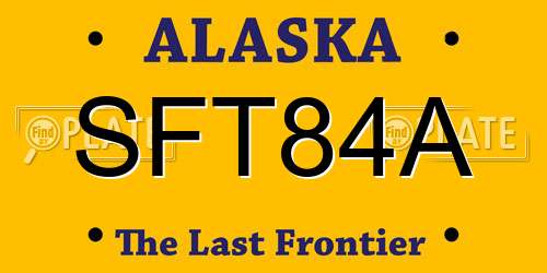 SFT84A Alaska License Plate