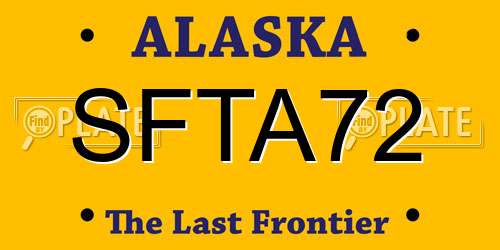 SFTA72 Alaska License Plate