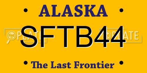 SFTB44 Alaska License Plate