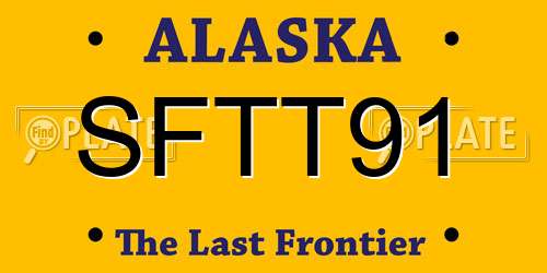 SFTT91 Alaska License Plate
