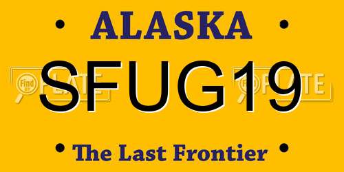 SFUG19 Alaska License Plate