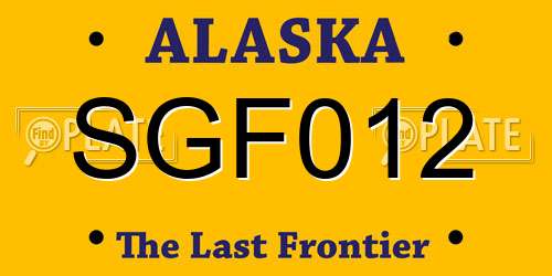 SGF012 Alaska License Plate