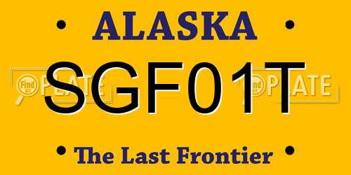 SGF01T Alaska License Plate