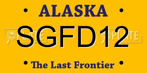 SGFD12 Alaska License Plate