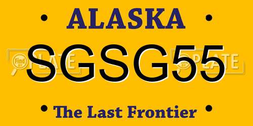 SGSG55 Alaska License Plate