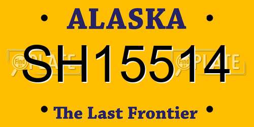 SH15514 Alaska License Plate