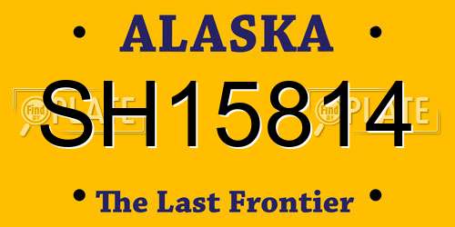 SH15814 Alaska License Plate