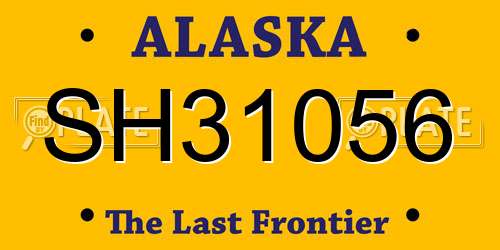 SH31056 Alaska License Plate