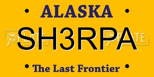 SH3RPA Alaska License Plate