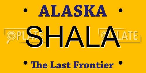 SHALA Alaska License Plate