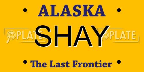 SHAY Alaska License Plate