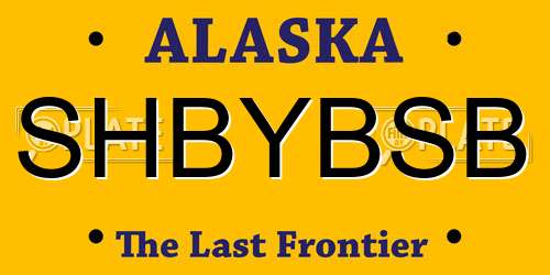 SHBYBSB Alaska License Plate