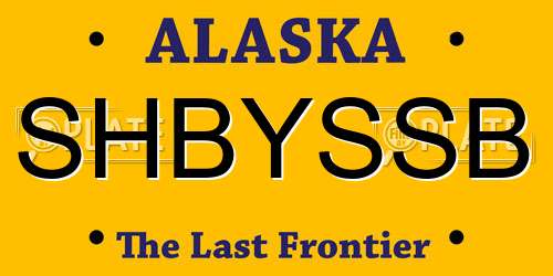 SHBYSSB Alaska License Plate