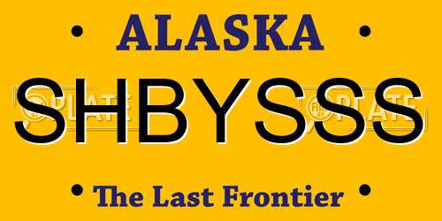 SHBYSSS Alaska License Plate