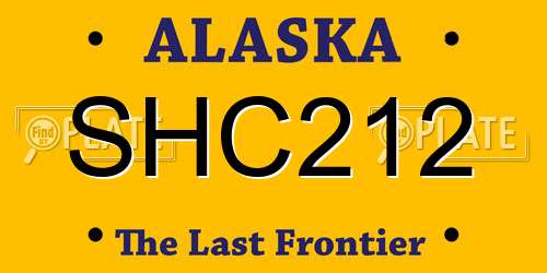SHC212 Alaska License Plate