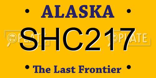 SHC217 Alaska License Plate