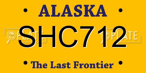 SHC712 Alaska License Plate