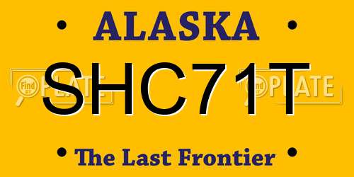 SHC71T Alaska License Plate