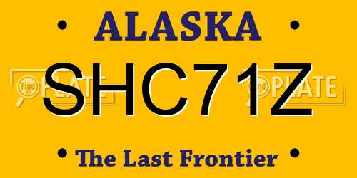 SHC71Z Alaska License Plate