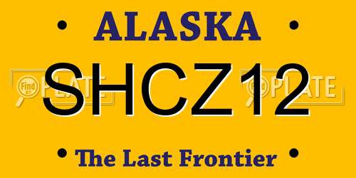 SHCZ12 Alaska License Plate