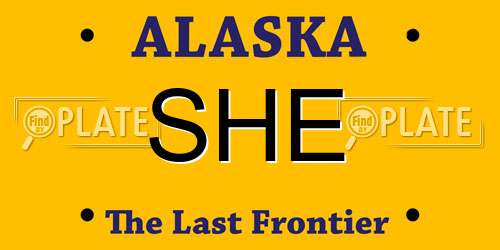 SHE Alaska License Plate