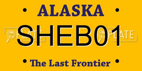 SHEB01 Alaska License Plate
