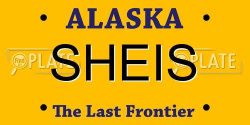 SHEIS Alaska License Plate