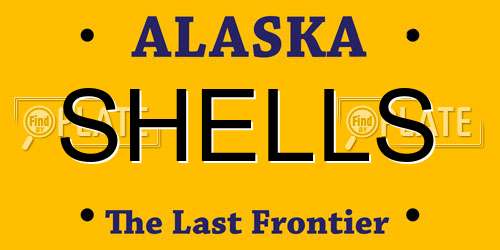 SHELLS Alaska License Plate