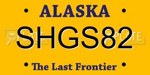 SHGS82 Alaska License Plate