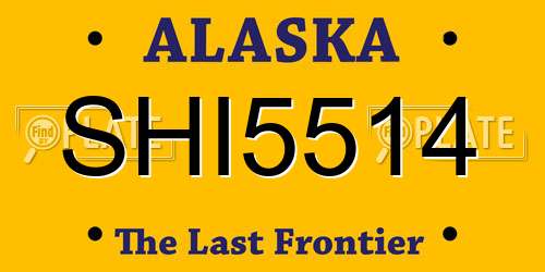 SHI5514 Alaska License Plate