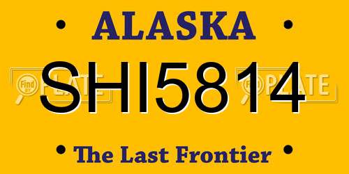SHI5814 Alaska License Plate