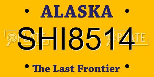 SHI8514 Alaska License Plate