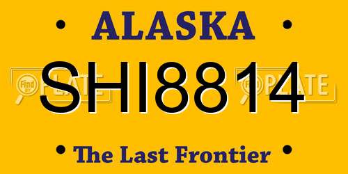 SHI8814 Alaska License Plate