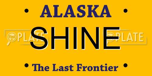 SHINE Alaska License Plate