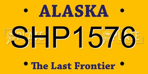 SHP1576 Alaska License Plate