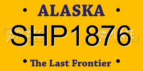 SHP1876 Alaska License Plate