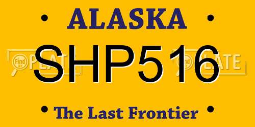 SHP516 Alaska License Plate